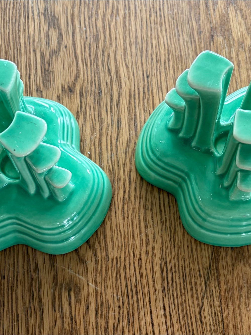 Green Ceramic Decorative Candle Holders - Home Accents Fiestaware